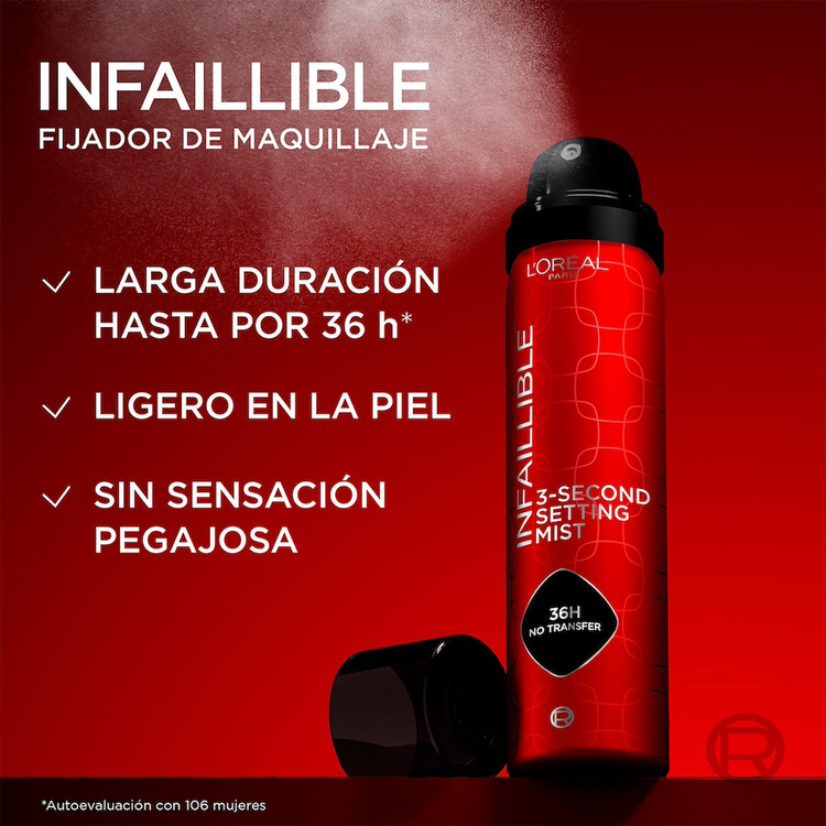 Infaillible Set Spray - Spray Fijador de Maquillaje, larga duración - 75 ml