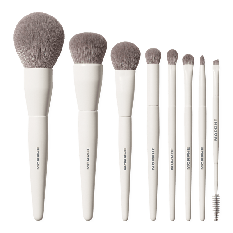 Best of Blends - Set de Brochas de Maquillaje, cerdas infusionadas con iones de plata - 8 piezas