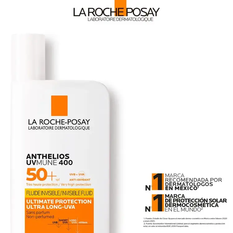 Anthelios UV Mune 400 - Protector Solar Facial, FPS 50+ - 50 ml