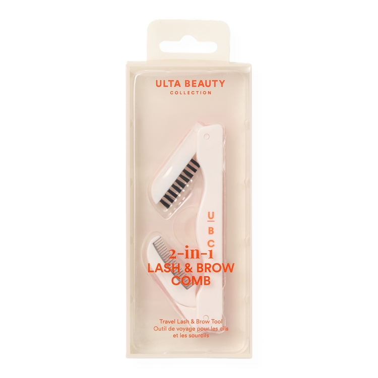 Ulta Beauty Collection - Peineta Doble para Pestañas y Cejas, compacta de viaje - Travel Lash & Brow Comb