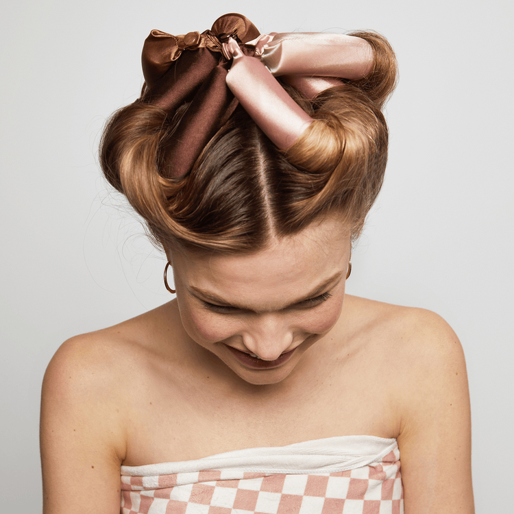 Satin Jumbo Flexi Rods - Rizadores de Tela Satinada, sin daño térmico - Set 4 piezas - Rosewood