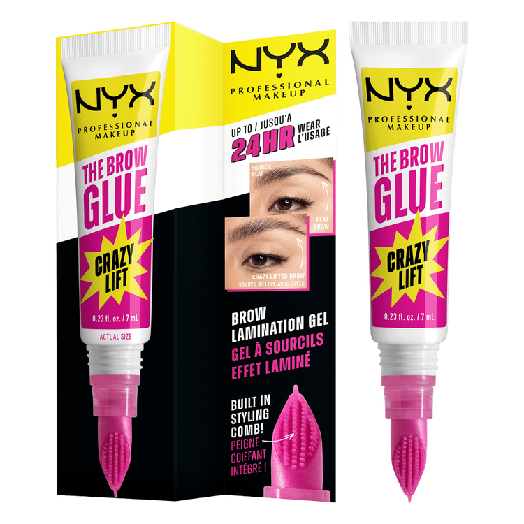 NYX Professional Makeup The Brow Glue - Gel Fijador de Cejas, hold extremo 16h - 5 g - Clear