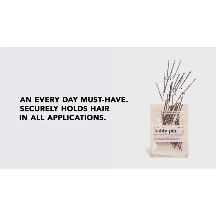Kitsch Pro Bobby Pins - Pasadores Profesionales, paquete de 45 piezas - Brown