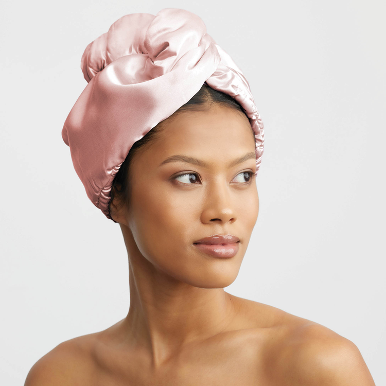 Satin Microfiber Hair Towel - Toalla Cabello de Microfibra Satinada, anti-frizz y secado rápido - Blush