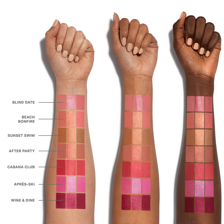 Cheek Thrills - Paleta de Rubor Multi-Finish, 3 texturas satinado, bálsamo y polvo