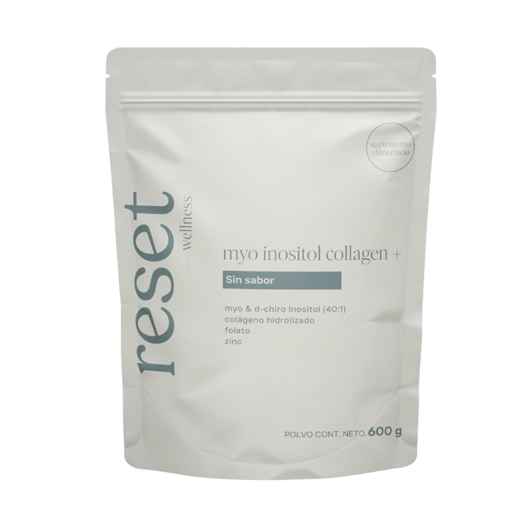 Myo Inositol Collagen+ - Suplemento Alimenticio en Polvo, sin sabor - 600 g