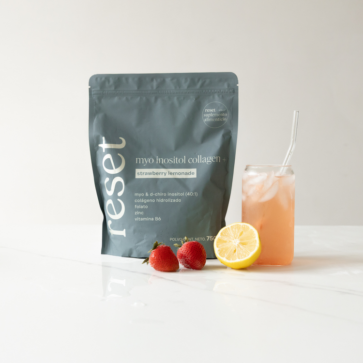 Myo Inositol Collagen - Suplemento en Polvo, sabor fresa-limón