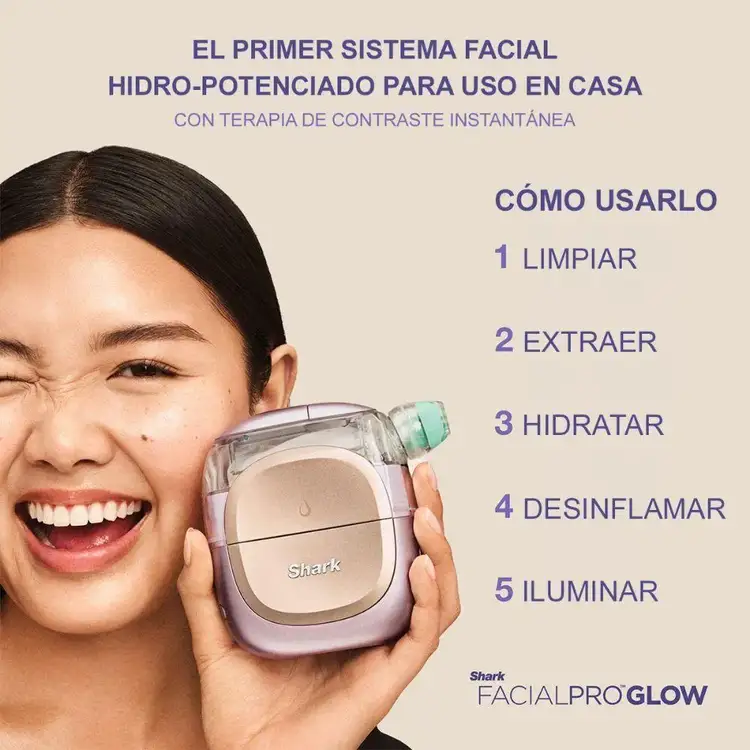 Facial Glow Pro Depuffi - Sistema de limpieza facial profunda, para una piel radiante