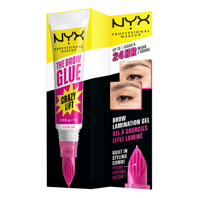 NYX Professional Makeup The Brow Glue - Gel Fijador de Cejas, hold extremo 16h - 5 g - Clear