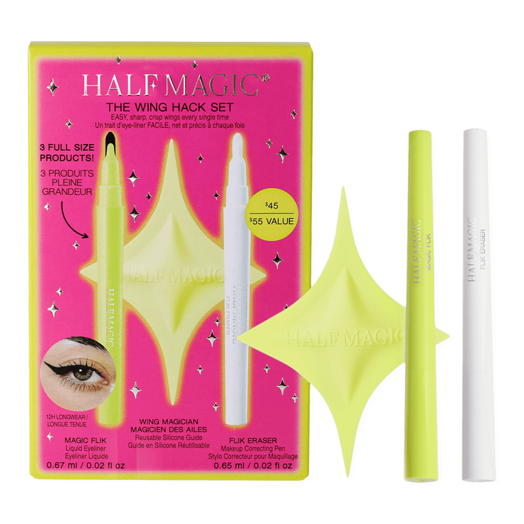 The Wing Hack - Set de regalo, delineador líquido + guía de silicón + pluma correctora