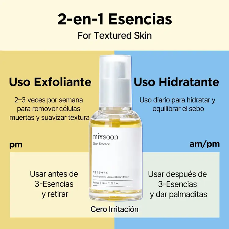 Bean Essence - Esencia Hidratante Fermentada, vegana y sin fragancia - 50 ml