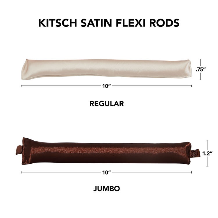 Satin Jumbo Flexi Rods - Rizadores de Tela Satinada, sin daño térmico - Set 4 piezas - Rosewood