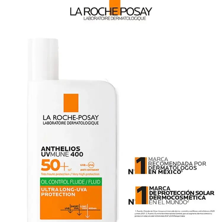 Anthelios UV Mune 50+ - Fluido Solar, SPF 50+ sin color - 50 ml - Clear Neutral