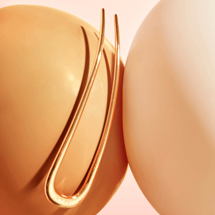 Kitsch Metal French Hair Pin - Pasador Francés Metálico, fijación segura - Gold