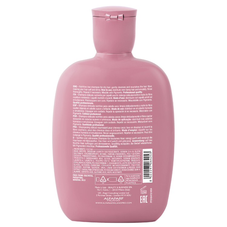 Semi Di Lino Moisture - Shampoo Nutritivo Low, para cabello seco - 250 ml