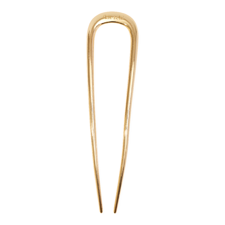 Kitsch Metal French Hair Pin - Pasador Francés Metálico, fijación segura - Gold