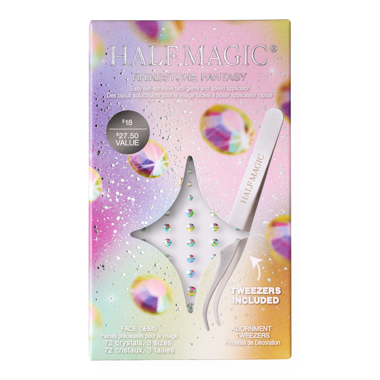 Rhinestone Fantasy - Set de Gemas Faciales Autoadherentes con Pinzas