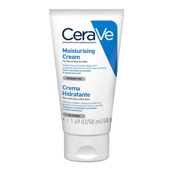 CeraVe Moisturizing Cream - Crema Hidratante Facial y Corporal, hidratante 24h con ceramidas - 48 g