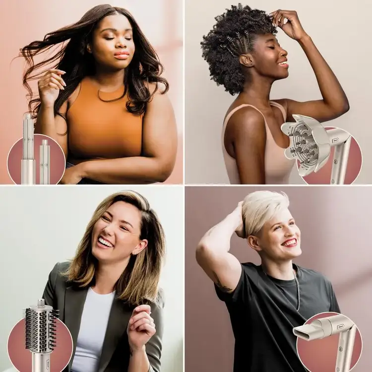 FlexStyle - Multiestilizador de Cabello, 4 funciones y 5 accesorios