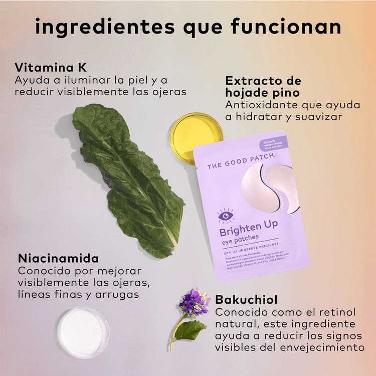 Brighten Up - Parche de Hidrogel para Contorno de Ojos, iluminador con vitamina C - Patch Set